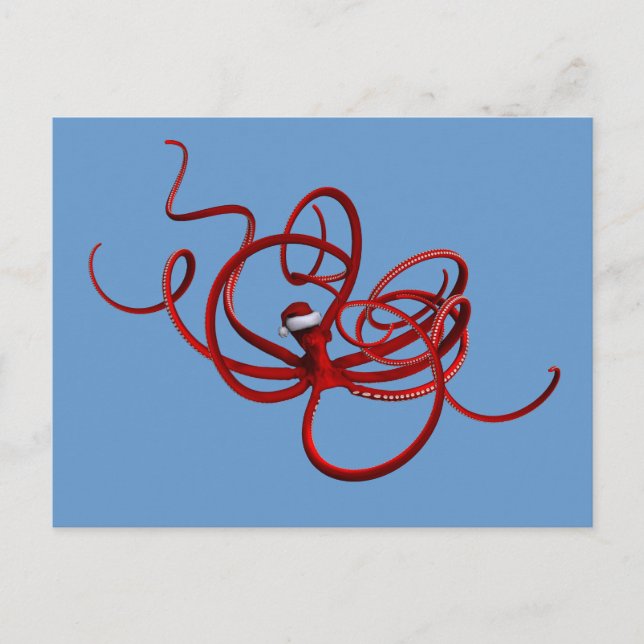 Santa Kraken Helg Vykort (Framsida)