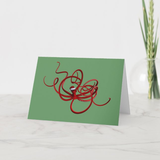 Santa Kraken Helgkort (Framsida)