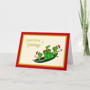 Santa krokodilerjul helgkort