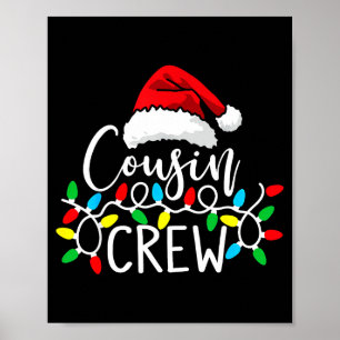 Santa Kusin Crew Julmatchande Pyjamas För K Poster