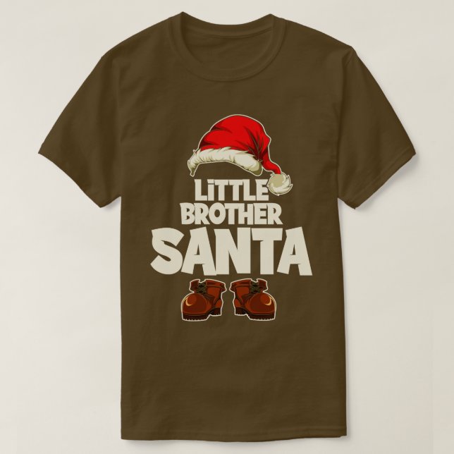 Santa Kväll Little Brother Santa T Shirt (Design framsida)
