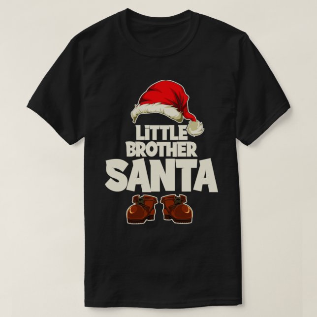 Santa Kväll Little Brother Santa T Shirt (Design framsida)