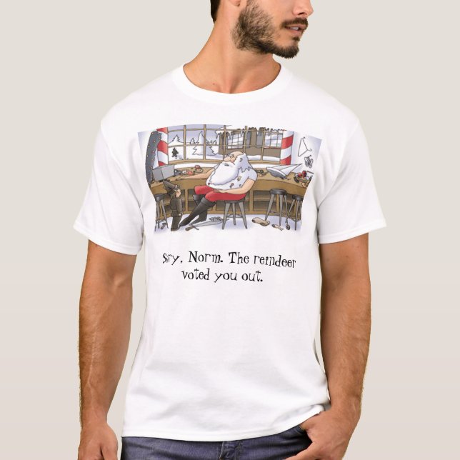 Santa lägger av en älva tee shirt (Framsida)