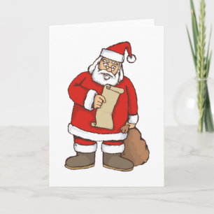 Santa läsning helgkort