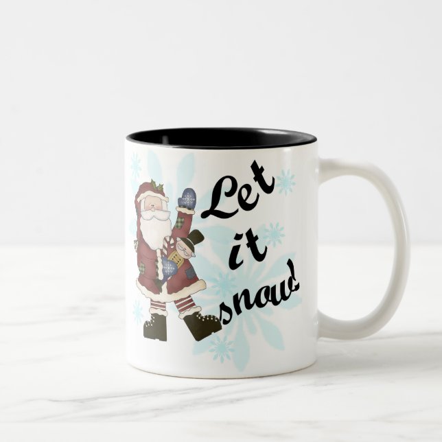 Santa Låt det snöa Två-Tonad Mugg (Höger)