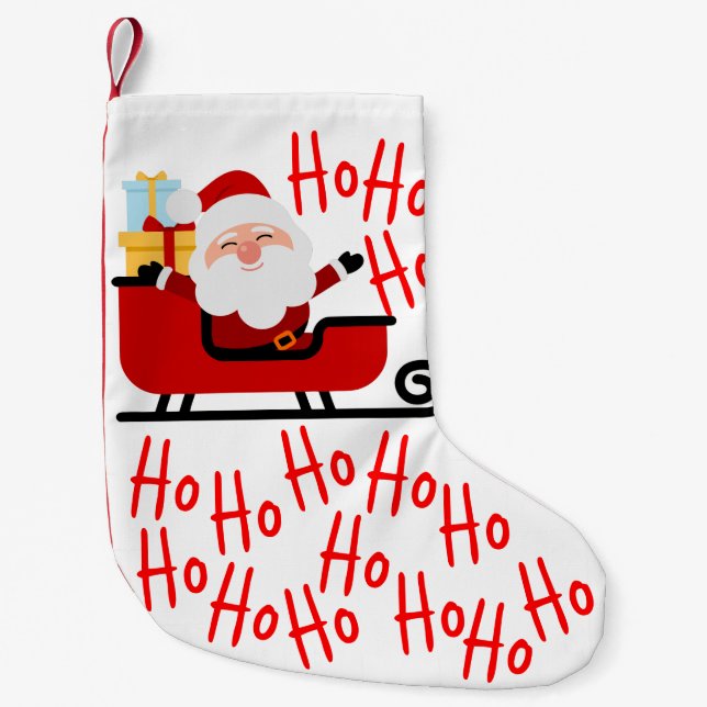 Santa Laughing jul Liten Julstrumpa (Framsidan)