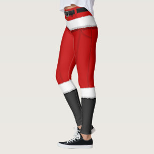 Santa Leggings Den vackra juldräkten Leggings