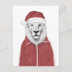 Santa lejon helg vykort