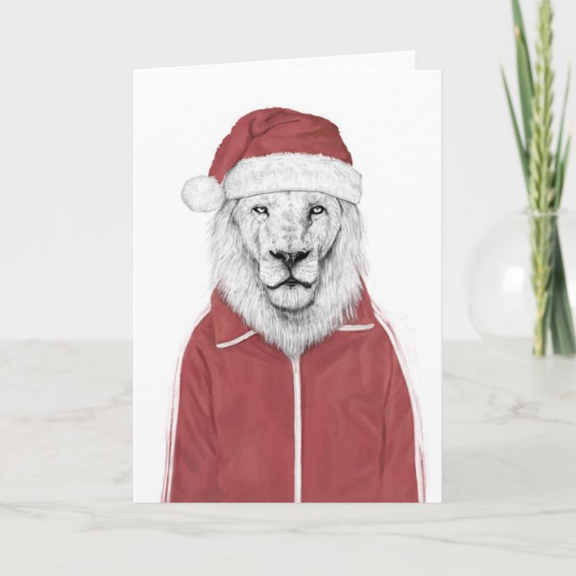 Santa lejon helgkort (Framsida)