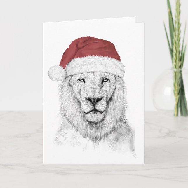 Santa lejon II Helgkort (Framsida)