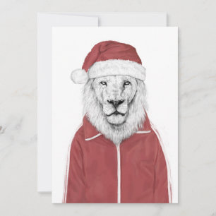 Santa lejon julkort