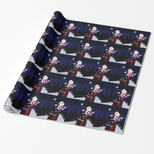 Santa leker gitarren presentpapper