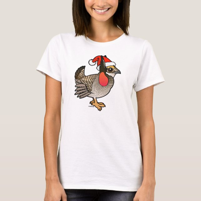Santa Lesser Prairie-Chicken T-shirt (Framsida)