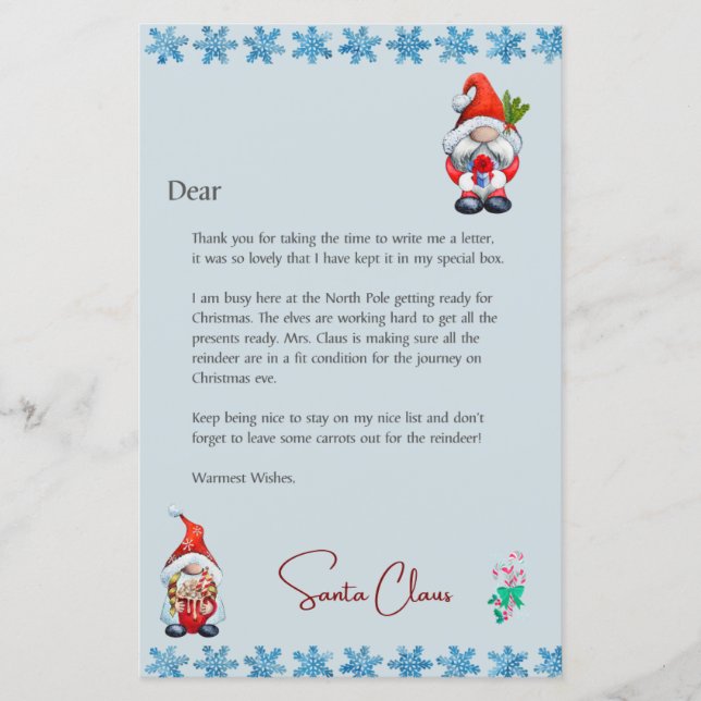 Santa Letter Customizable Christmas Letter (Framsida)