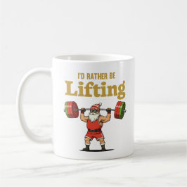 Santa Lifting Weights Kaffemugg