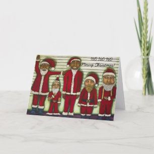 Santa Line Up Helgkort