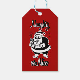 Santa List Naughty eller Nice-Juletiketter Presentetikett