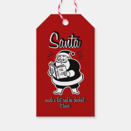 Santa List Naughty eller Nice-Juletiketter Presentetikett