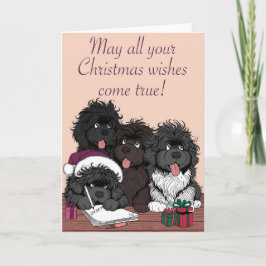 Santa list och jultomten Önskemål Helgkort