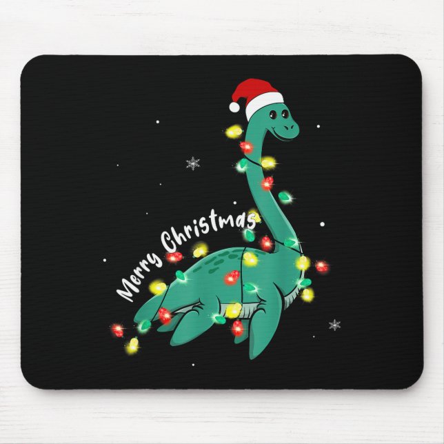 Santa Loch Ness Monster Christmas Nessie Boys Girl Musmatta (Framsidan)