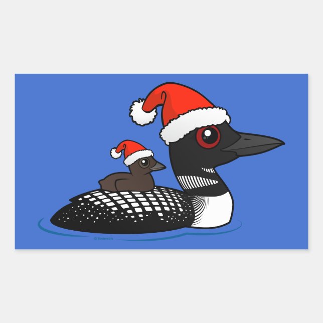 Santa Loon Rektangulärt Klistermärke (Framsida)