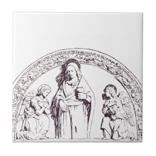 Santa Lucia från Syrakusa av Giovanni della Robbia Kakelplatta