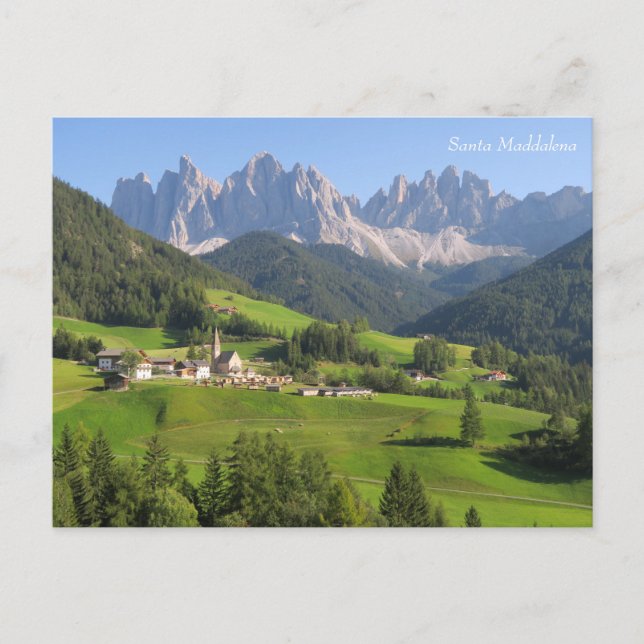 Santa Maddalena Dolomites Vykort (Framsida)