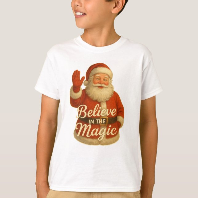 SANTA MAGIC-BELIEVE IN MAGIC T-Shirt (Framsida)