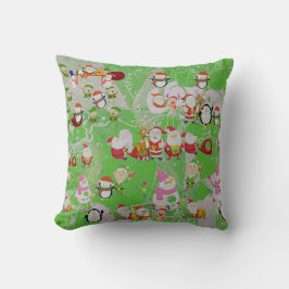 Santa Magical Green New Year Kudde