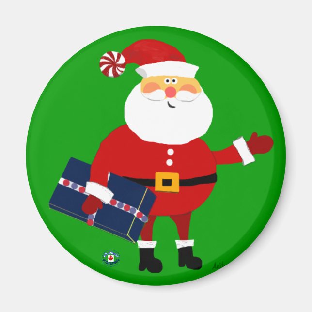 Santa Magnet - Rund (Framsidan)
