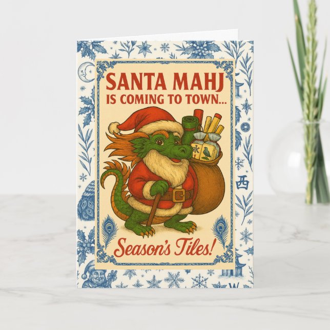 Santa Mahj! Holiday Card Helgkort (Framsida)