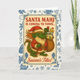 Santa Mahj! Julkort Helgkort
