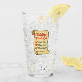 Santa Mahj Känner Din Lista! Pint Glas