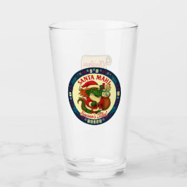Santa Mahj Knows Your List! Pint Glass Glaskopp