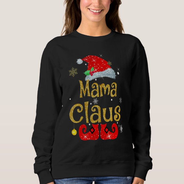 Santa Mama Tomte Jul Matchande Familj 1 T Shirt (Framsida)