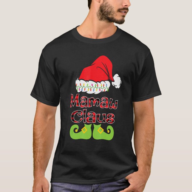 Santa Mamaw Claus julmatchningsfamilj T Shirt (Framsida)