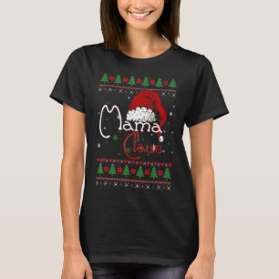 Santa Mamma Claus Ugly jul Matching Family Gr T Shirt