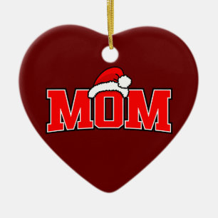 Santa Mamma Heart Ornament