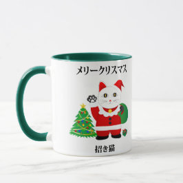 Santa Maneki Neko Mugg