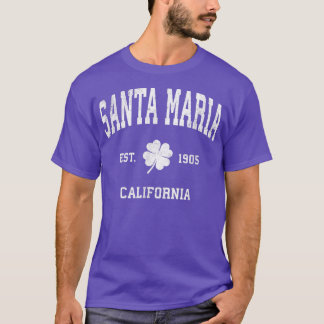 Santa Maria California Vintage Shamrock Sports T Shirt