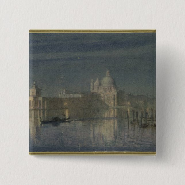 Santa Maria Della honnör, Venedig, månsken, 1863 Knapp (Framsida)