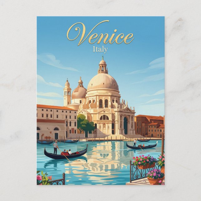 Santa Maria della Salute Italien Vykort (Framsida)
