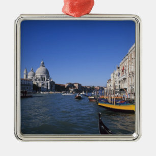 Santa Maria della Salute-kyrkan och Grand Julgransprydnad Metall