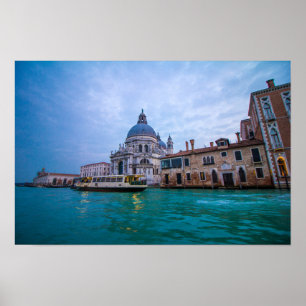 Santa Maria della Salute Stora Kanalen Venedig Sky Poster