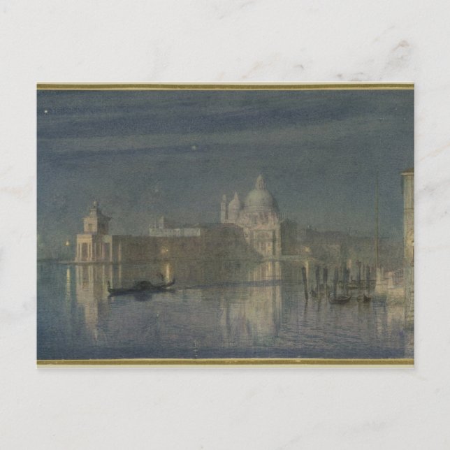 Santa Maria Della Salute, Venedig, Moonlight, 1863 Vykort (Framsida)