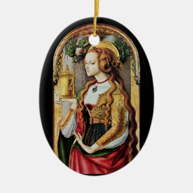 SANTA MARIA MAGDALENA , Pergament Julgransprydnad Keramik (Framsidan)