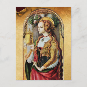 SANTA MARIA MAGDALENA Pergament Vykort