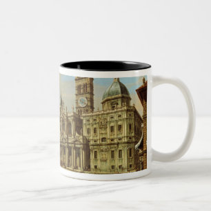 Santa Maria Maggiore, Rome, 1739 Två-Tonad Mugg