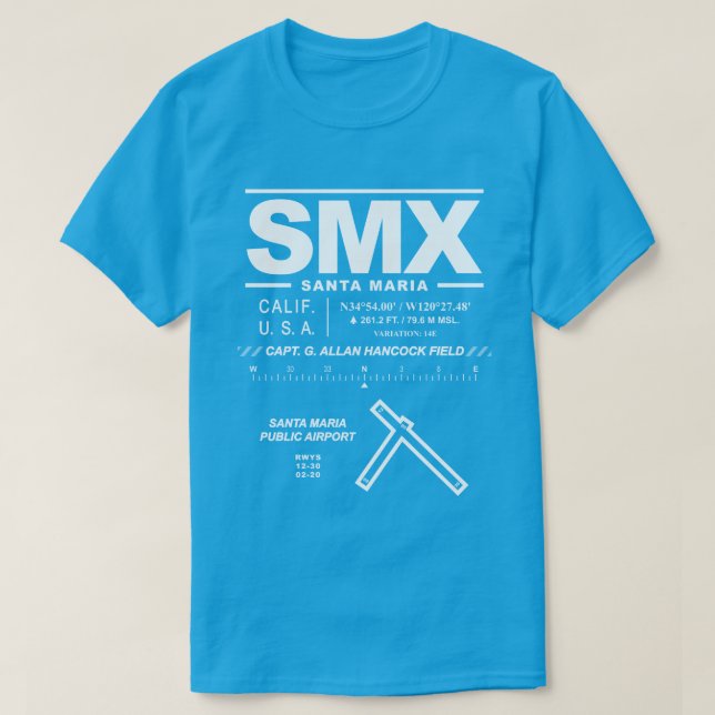 Santa Maria Public Airport SMX T-Shirt (Design framsida)