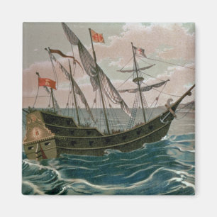 Santa Maria som närmar sig Kusten i New W Magnet